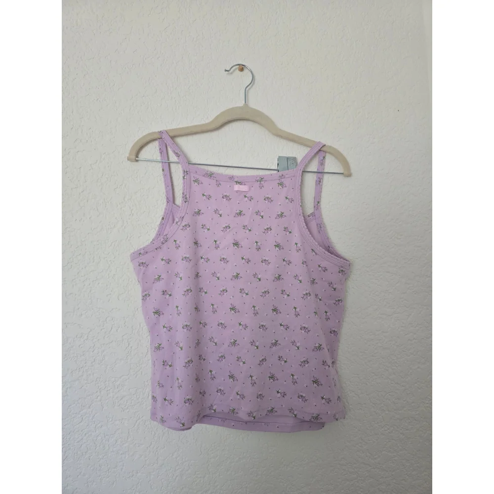 NWOT Skims Logo Pointelle Floral Sleep Top Size 3X - Picture 2 of 4